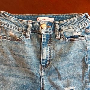 SO high rise jeggings acid washed